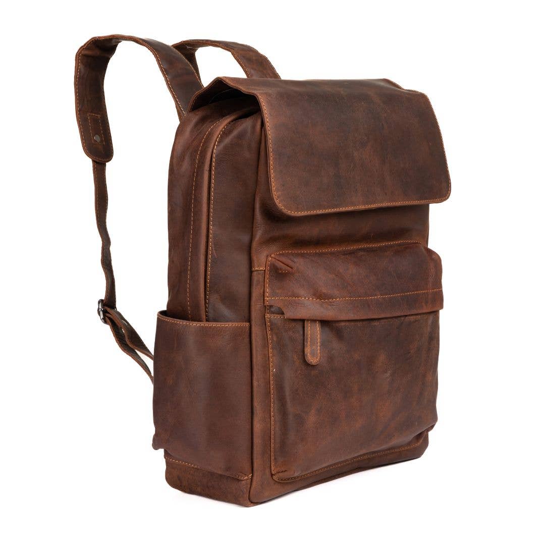 Greenwood Leather - Wholesale Backpack - Unisex - Leather Vintage Backpack Scott- Unisex GW68091