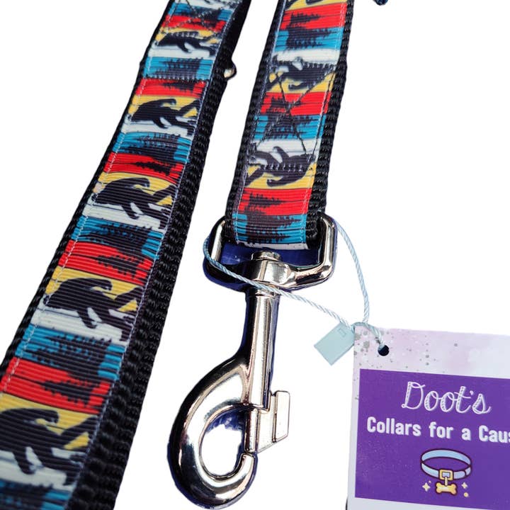 Doot's Pet - Collars For A Cause - Wholesale Pet Collar - Dog - Bigfoot Sasquatch Black Nylon Dog Collar MD, LG, XL, Leash7