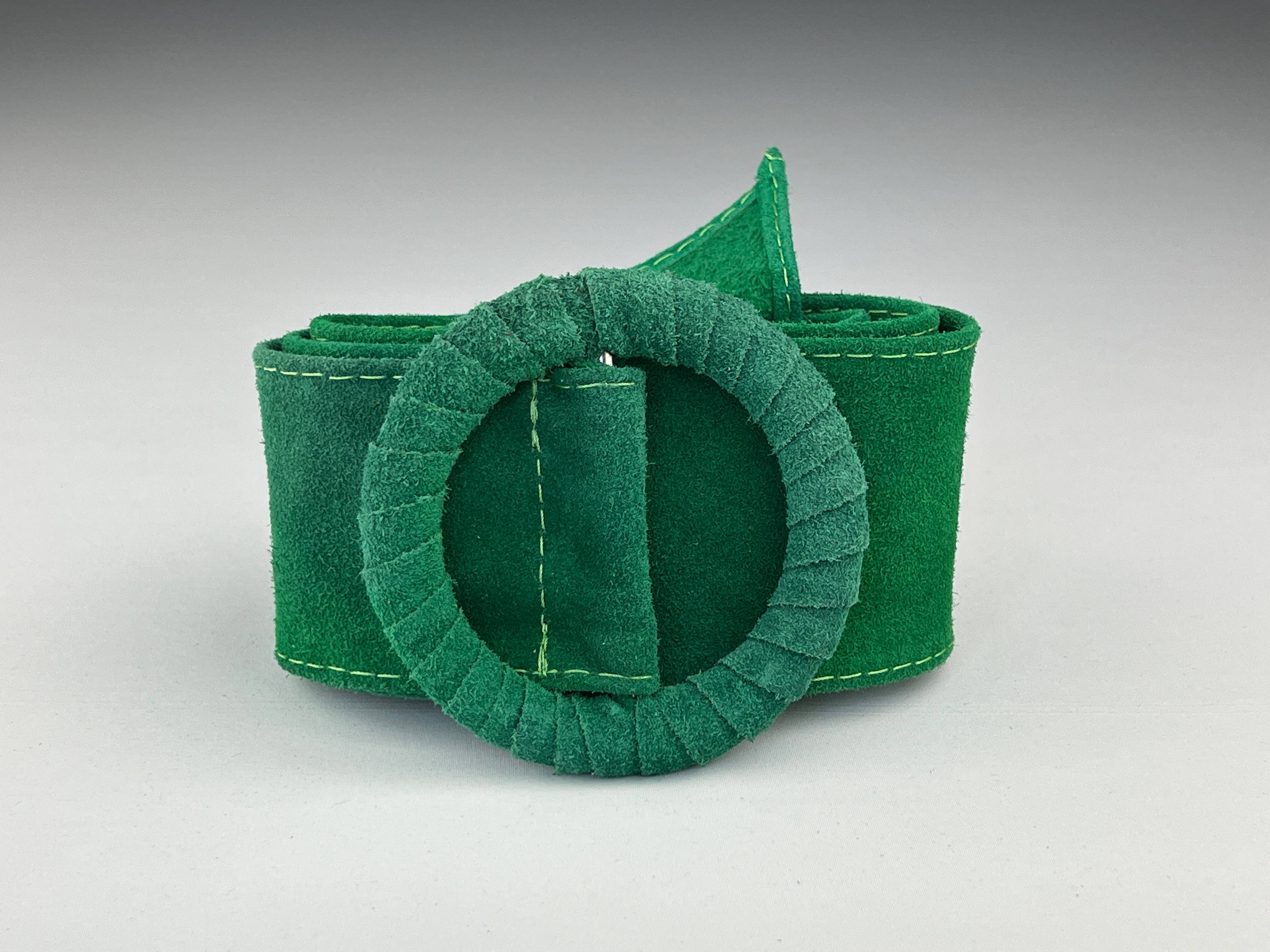 L'Emotion - Venta al por mayor Cinturón - Mujer - Cinturón ancho de cuero con hebilla redonda forrada tono sobre tono14