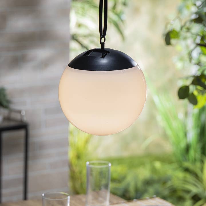 The Gerson Companies - Wholesale Chandelier/Hanging Light - The Gerson Company 9.25"H Solar Hanging Round Light