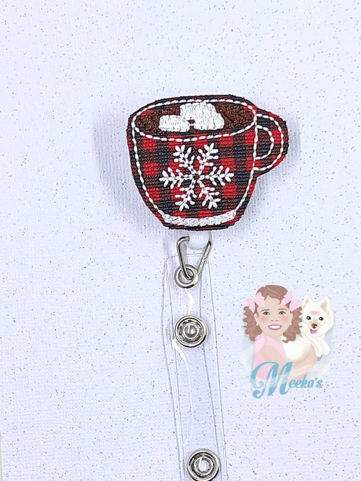 Hot Chocolate Nurse Badge Reel Retractable ID Clip Gift for wholesale by Meeko’s Must Haves