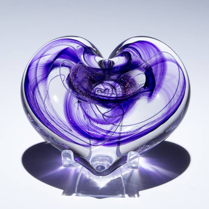 Heart Paperweight - Violet Enchanted for wholesale by epiphany studios