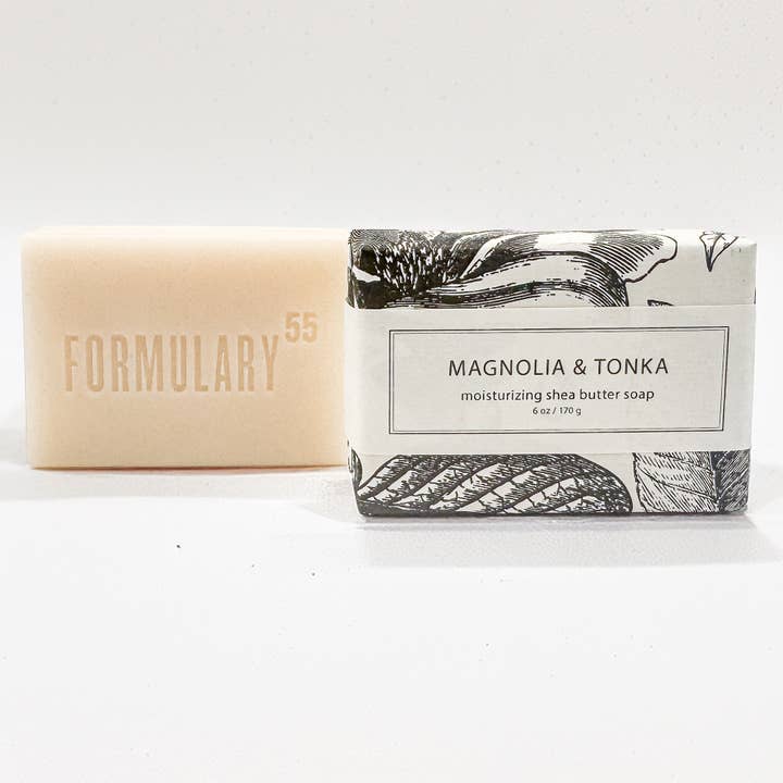 NEW Magnolia & Tonka Shea Butter Soap - Bath Bar for wholesale by Formulary 55