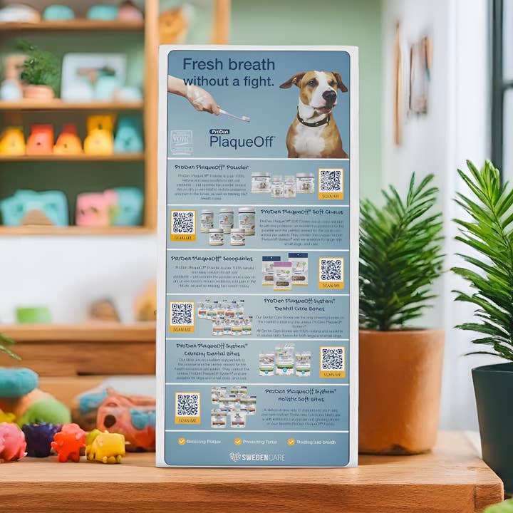 Product QR Information Card for wholesale by ProDen PlaqueOff