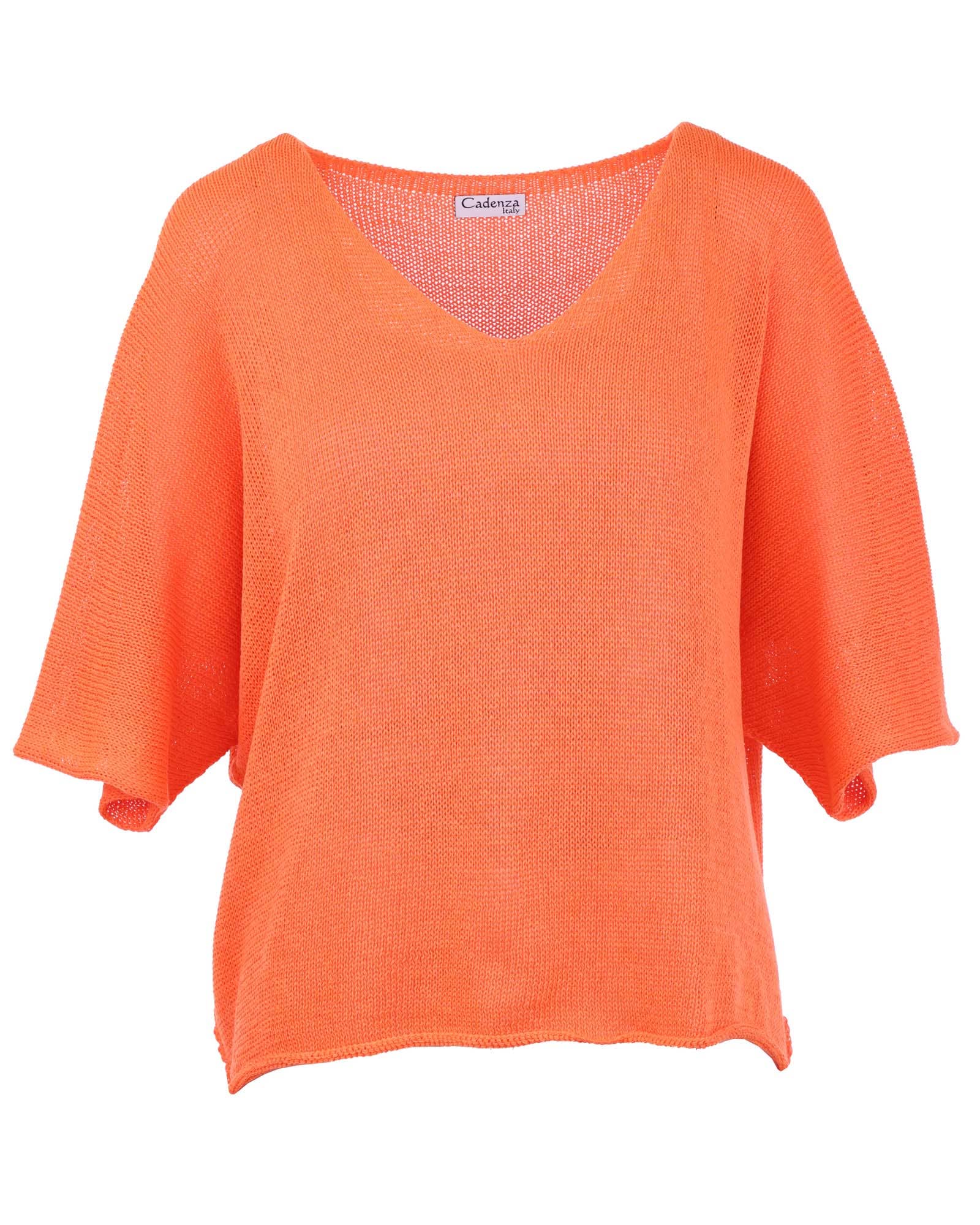 Cadenza Italy Ltd - Wholesale Knit Top - Women's - Cotton Blend V Neck Tunic Top2