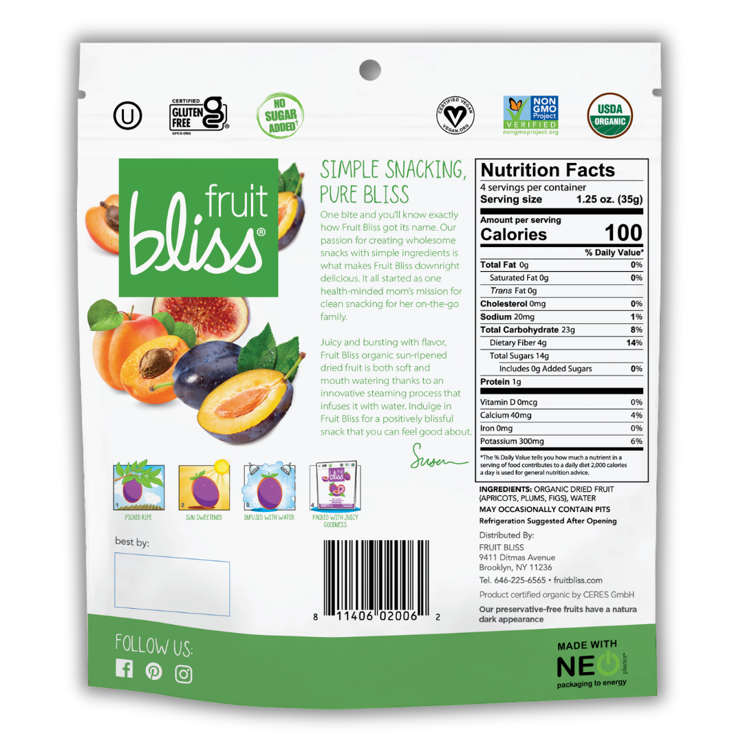 Fruit Bliss - Wholesale Dried/Dehydrated Fruit - Organic Fruit Medley 5oz1