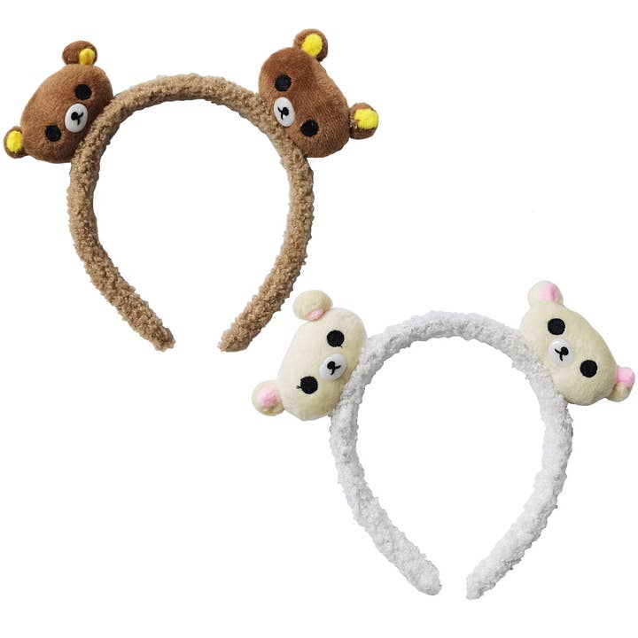 ASSORTED CUTE BEAR CARTOON TERRY TOWEL HEADBAND 3228-34 (12PC) for wholesale on Faire