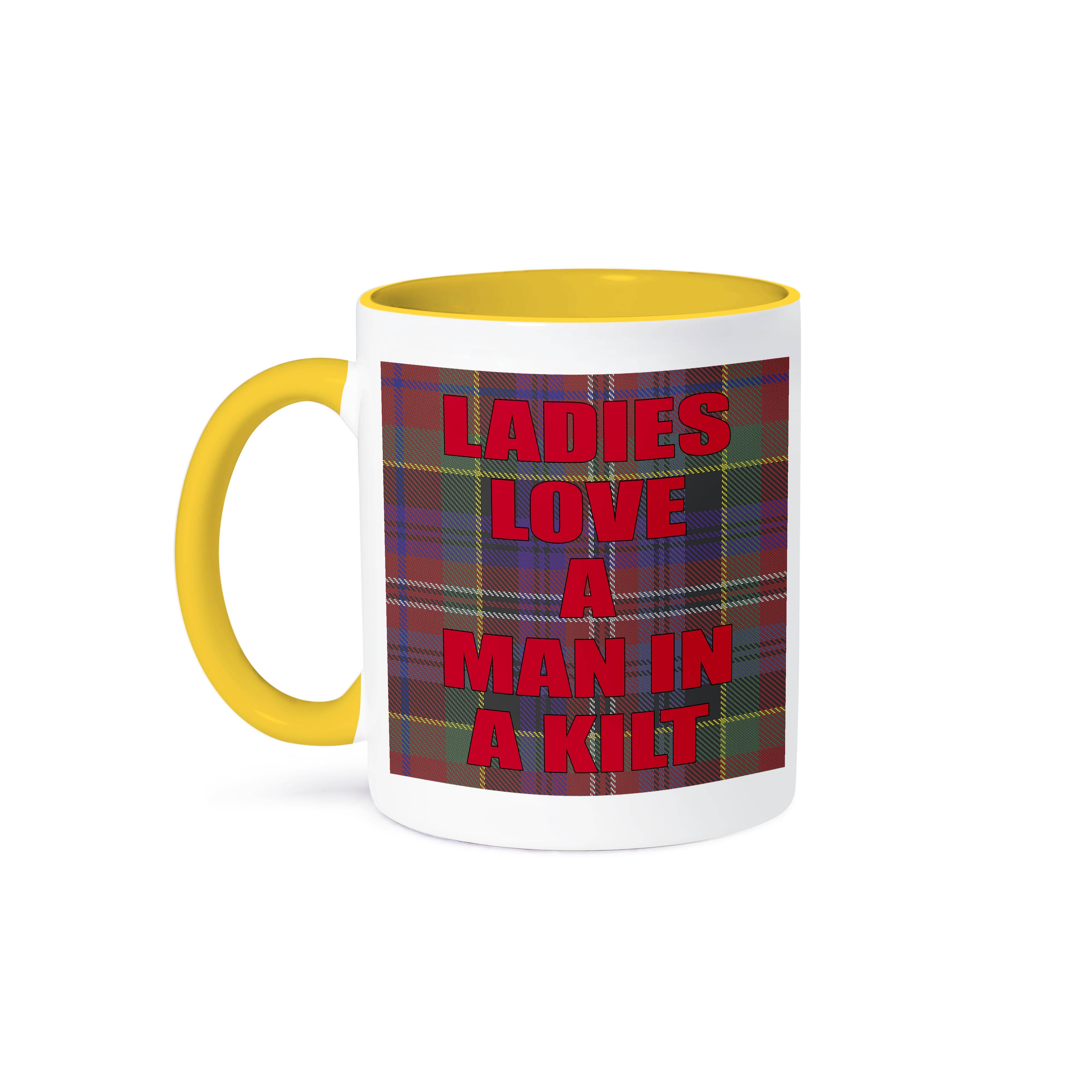 3dRose - Wholesale Coffee Mug - 3dRose, Ladies love a man in a kilt, Green and Red, Mug0
