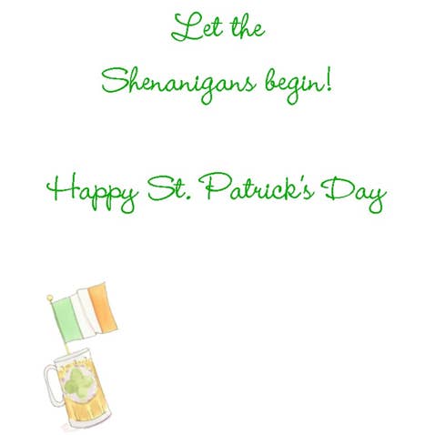 Lula Bell Cards and Gifts - Wholesale St. Patrick's Day Card - St Patrick's Day - Irish Beer Greeting Card1