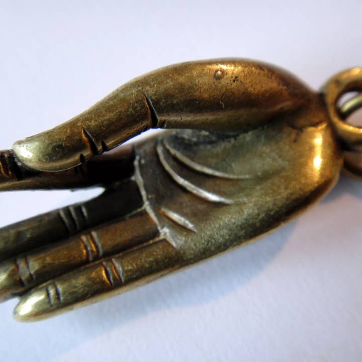 Tika - Wholesale Individual Charm/Pendant - Brass Deity Pendant- Buddha Hand4