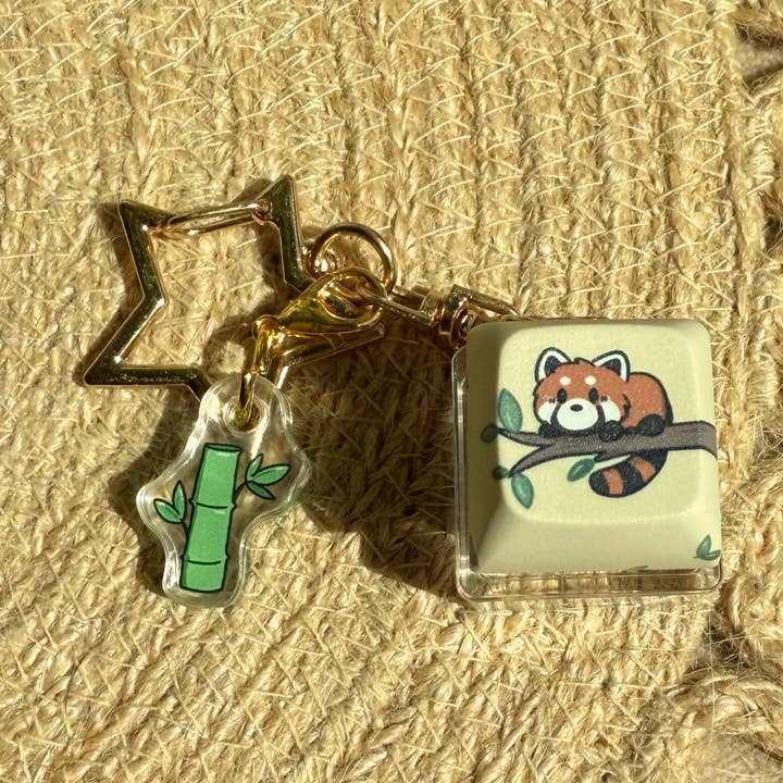 Rød Panda Keycap Fidget Legetøj for engroshandel hos Biscuitfloof Studios