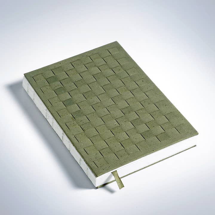 PaperSpree - Wholesale Notebook - Leather Notebook | Woven Chequered | Coptic Binding