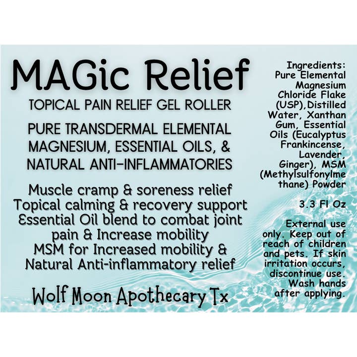 Wolf Moon Apothecary Tx - Wholesale Pain Relief Spray/Cream - MAGic Relief Magnesium+ MSM | Natural Pain Relief Gel6