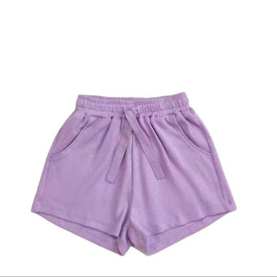 AS Lavendel Geribbelde Shorts voor wholesale door Little Olin