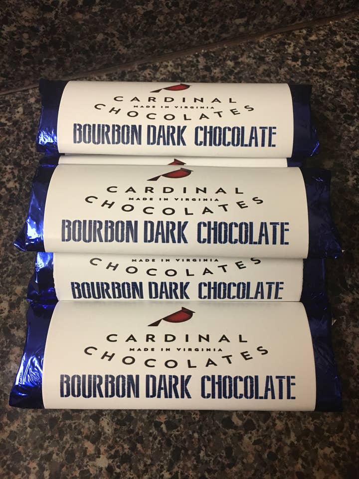Logo Bar - Bourbon Dark Chocolate for wholesale by Cardinal Chocolates