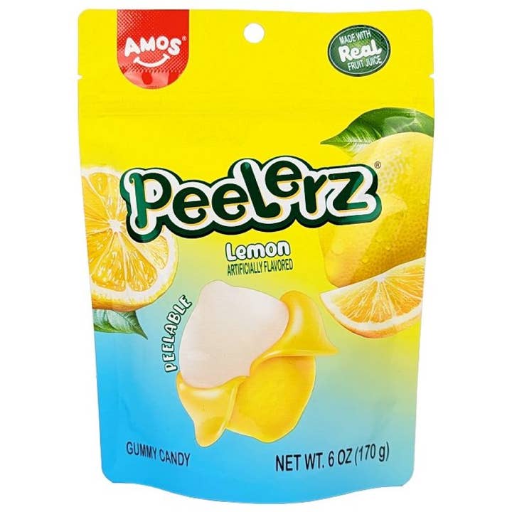 Long Island Candy Factory - Wholesale Gummy - Peelerz Gummy Lemon 12 Count 6 Ounce