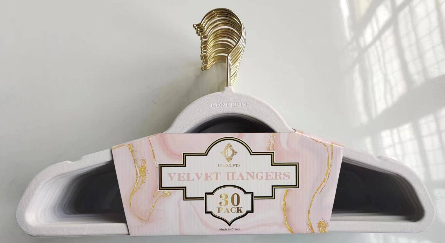 Concepts In Time - Wholesale Clothes hangers - Concepts 30pk Velvet Hangers – Sleek, Sturdy & Non-Slip0