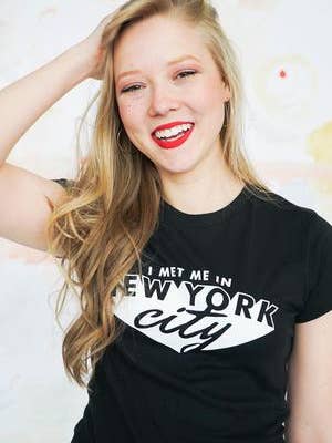 I Met Me in NYC Tee - Black for wholesale by Megan Phillips Collection