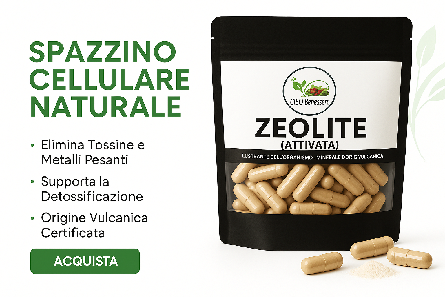 Cibobenessere – wholesale Oralt tillskott/Vitamin – Aktiverad Zeolit Bio Kapslar4