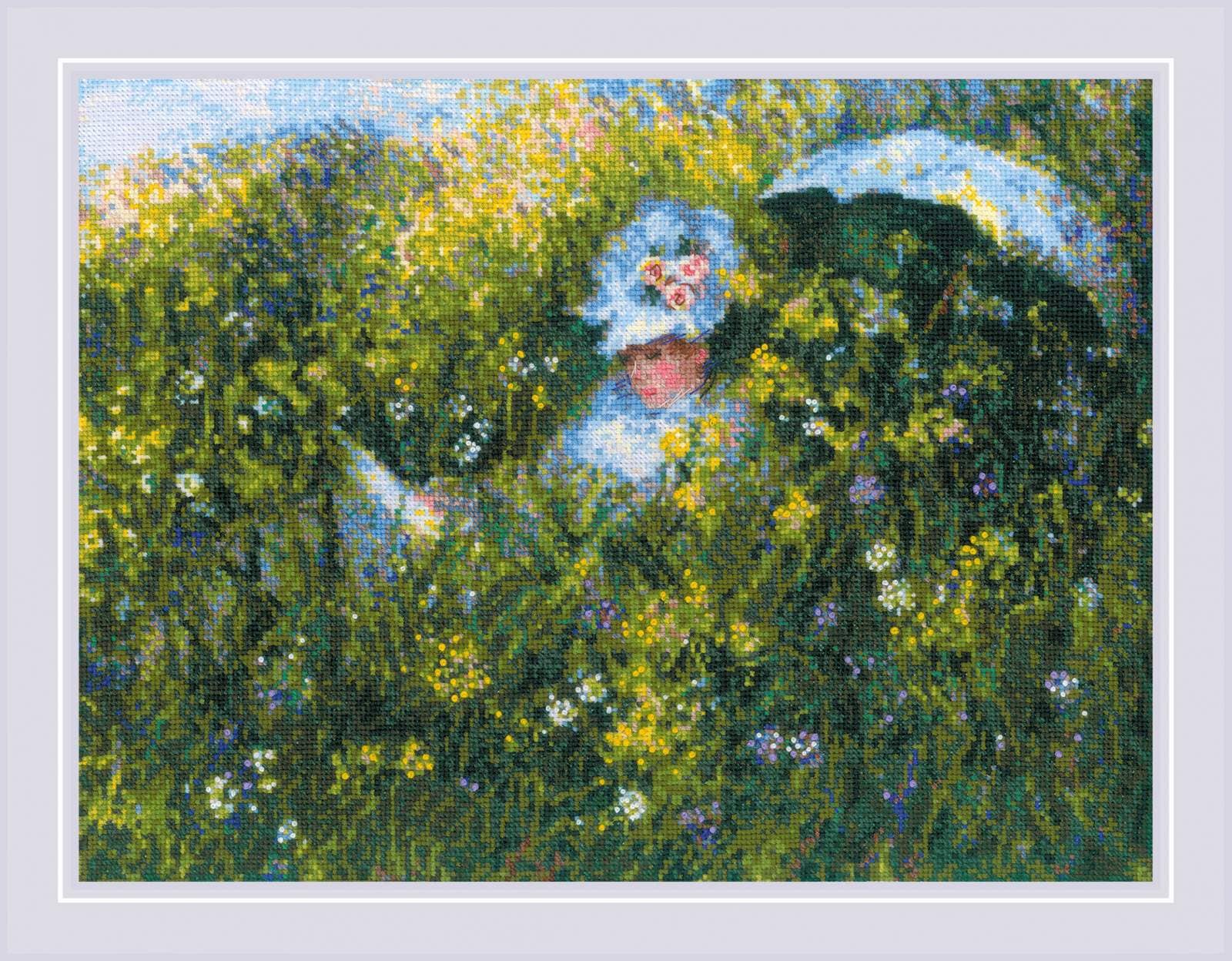 RIOLIS - Wholesale Embroidery/Cross Stitch Supplies - Cross Stitch Kit Riolis 1850 In The Meadow After Monet0
