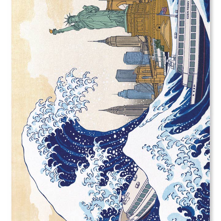 GREAT WAVE OF NEW YORK: Japanese Art Print for wholesale by Ezen Trade