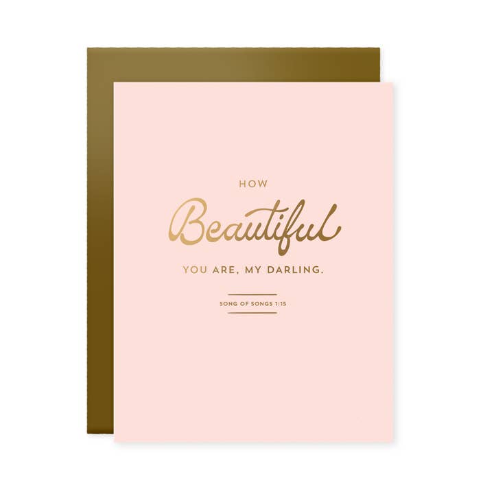 Carte How Beautiful You Are pour la vente par Naomi Paper Co.