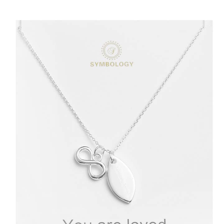 You are Loved Necklace, Silver Infinity Pendant Charm for wholesale by SYMBOLOGY JEWELLERY