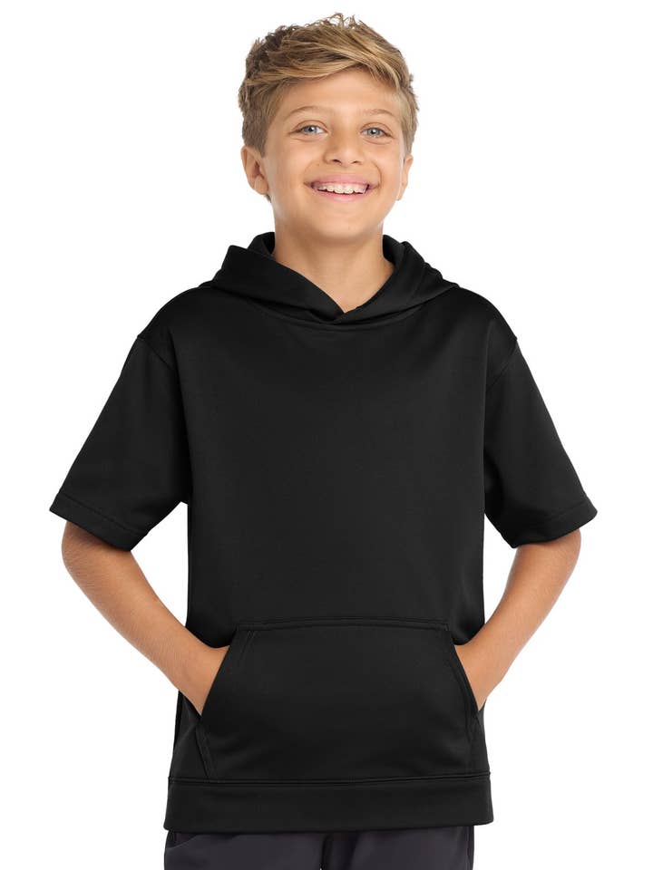 Ink Tees Custom T-Shirt Personalized Print, Premium Quality, Fast Turnaround, Multiple Colors Sport-Tek Youth Sport-Wick Fleece Short Sleeve Hooded Pullover. YST251 for wholesale by Ink Tees Custom Tshirts