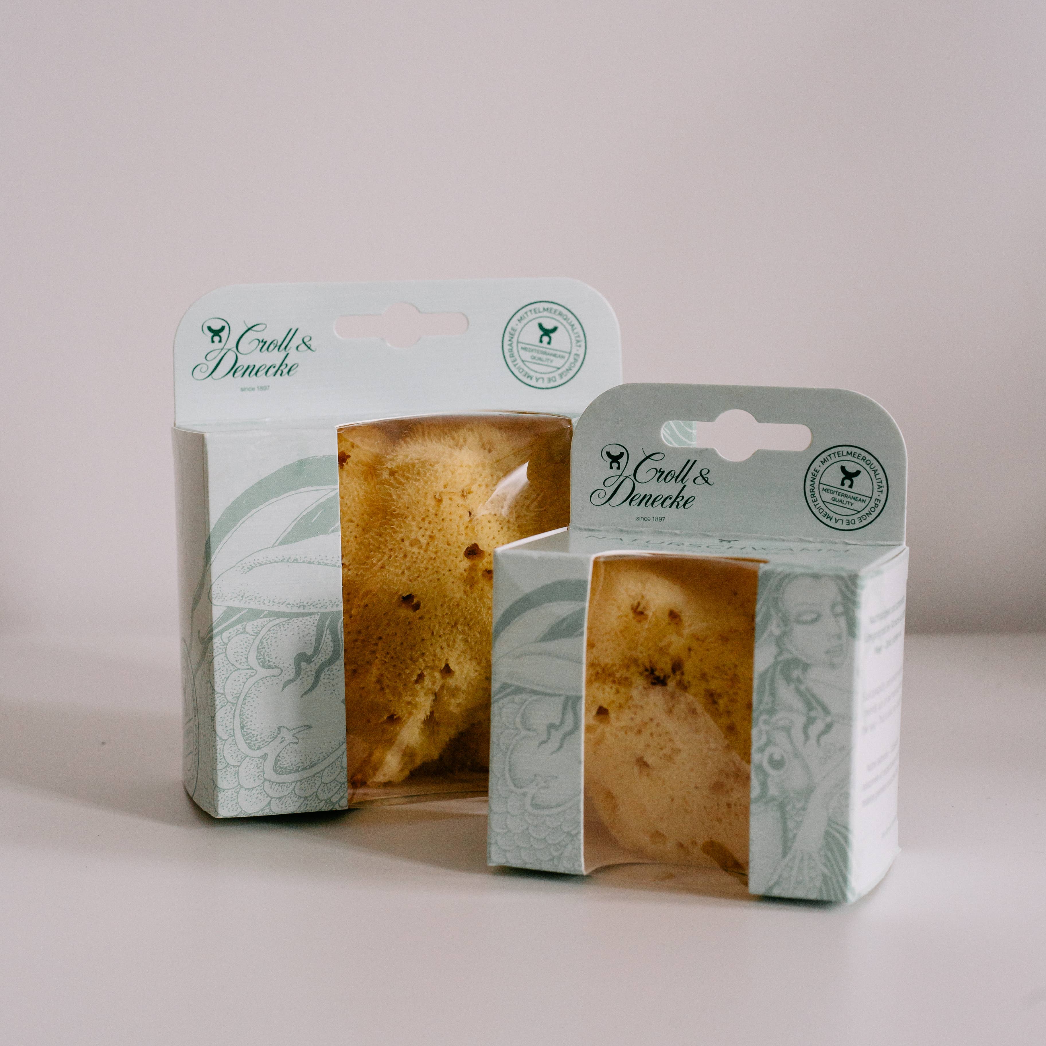 Croll & Denecke - Wholesale Bath Pouf/Sponge - Face sponge natural in gift box, spa sea0