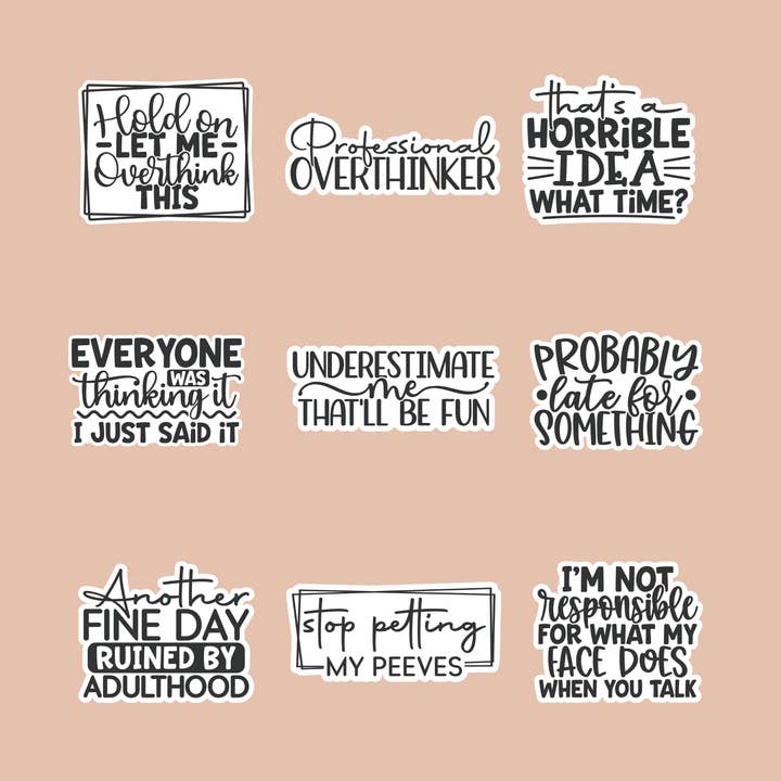 Funny Sarcastic Vinyl Stickers for wholesale by My LuElla