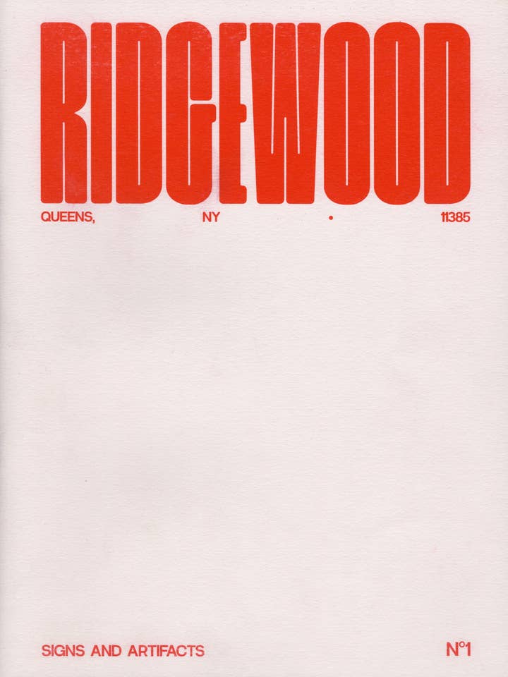 Signes et artefacts : Ridgewood pour la vente par Secret Riso Club