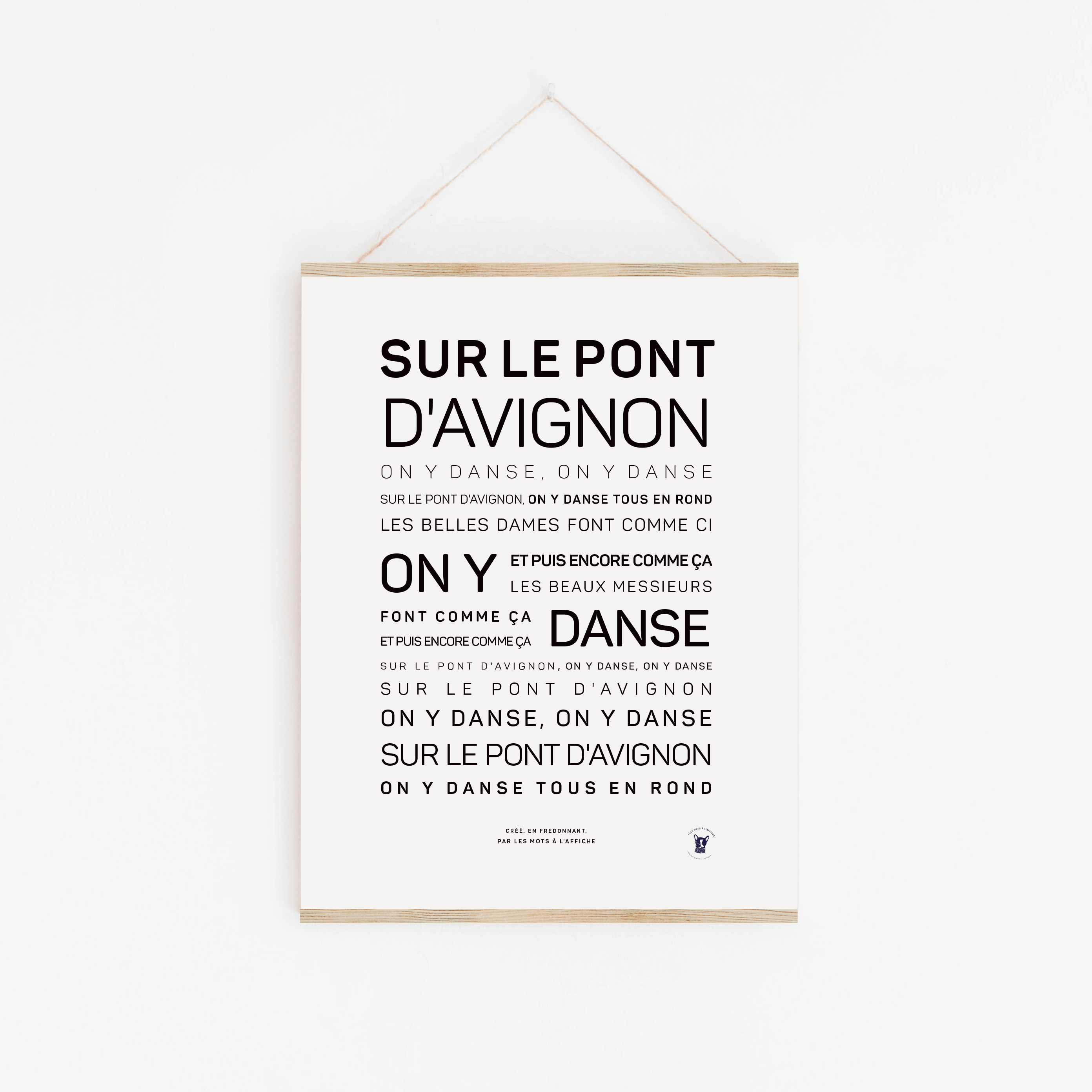 LES MOTS A L'AFFICHE - Wholesale Poster - On the bridge in Avignon poster0