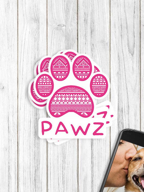Autocolante Vinil Tribal Rosa por atacado de PAWZ
