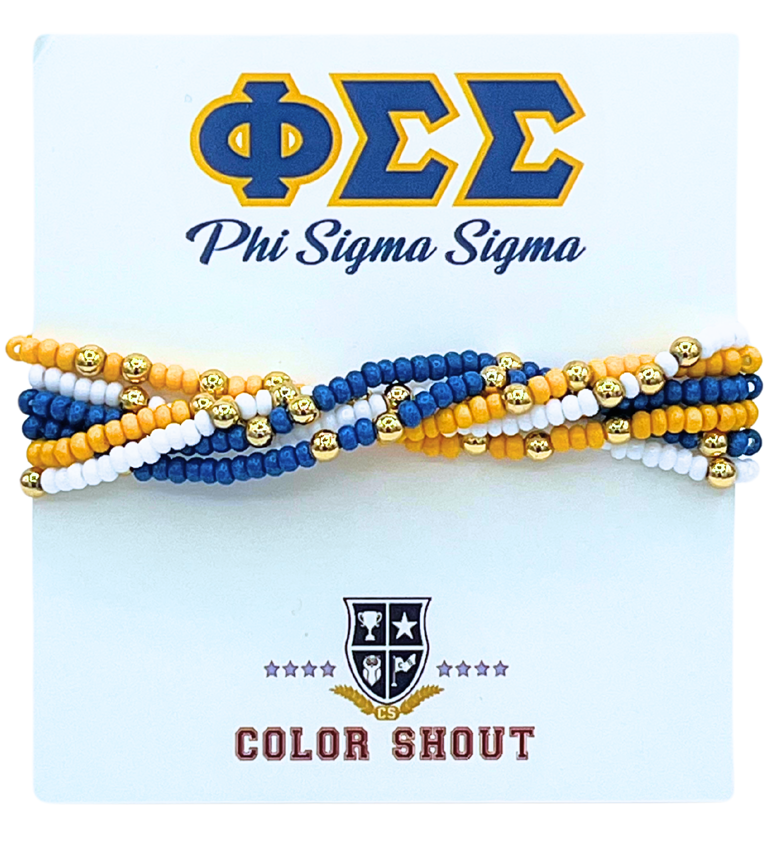 Color Shout - Wholesale Jewelry Set - Sorority Colors Stack: Set of 6 Beaded Stretch Bracelets22