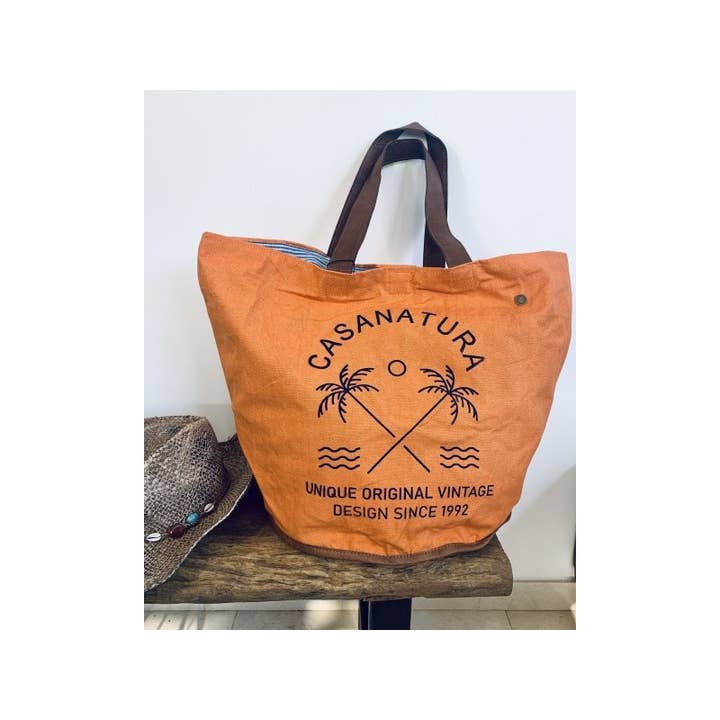 Casa Natura Design SL - Wholesale Beach Bag - New Vintage Style Canvas Beach Bag Kobe Nr79