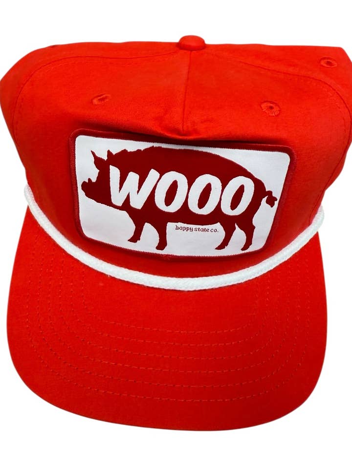 happy state co woo pig arkansas red rope hat razorbacks hogs for wholesale by Happy State Co