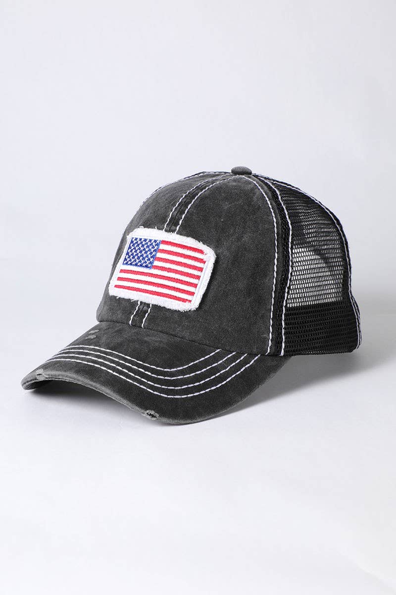 Fashion City - Wholesale Trucker Hat - Unisex - America USA Flag Mesh Snapback Baseball Cap6