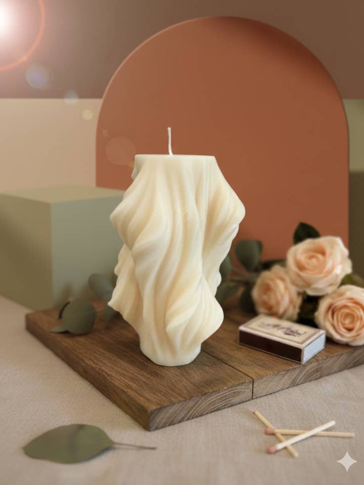 Vela de Torção Moderna | Acento de Arte Contemporânea para Casa por atacado de Crazy About Candles