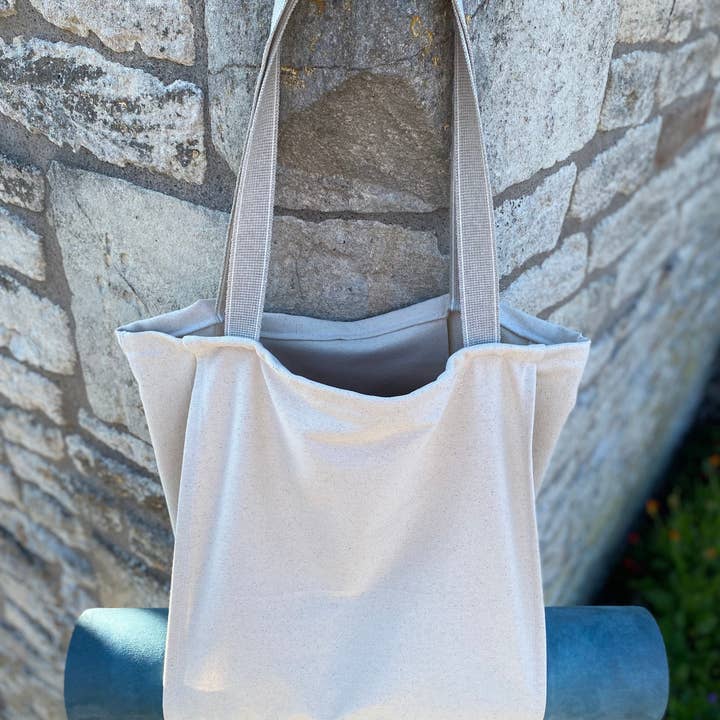 Bolsa de Yoga Hecha a Mano Ecológica – Algodón Orgánico Crema para venta al por mayor de everydaybags.gifts