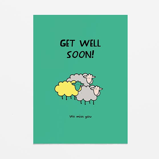 biglietto di auguri - Pecora malata per la vendita all'ingrosso da parte di Van Kira