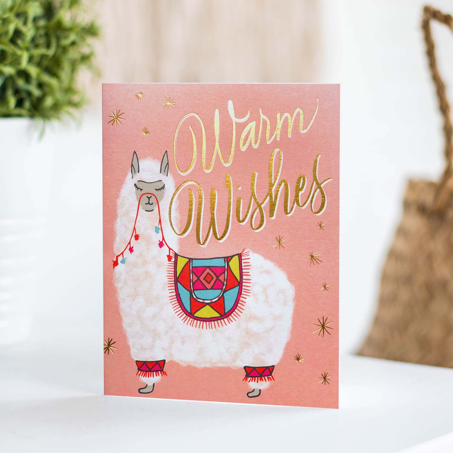 Antiquaria - Wholesale Christmas Card - Alpaca Warm Wishes Christmas Greeting Card1