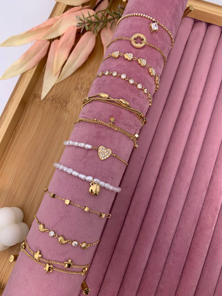 Set de bracelets en acier inoxydable SET17 pour la vente par BYREN | ÉLINE L'ATELIER