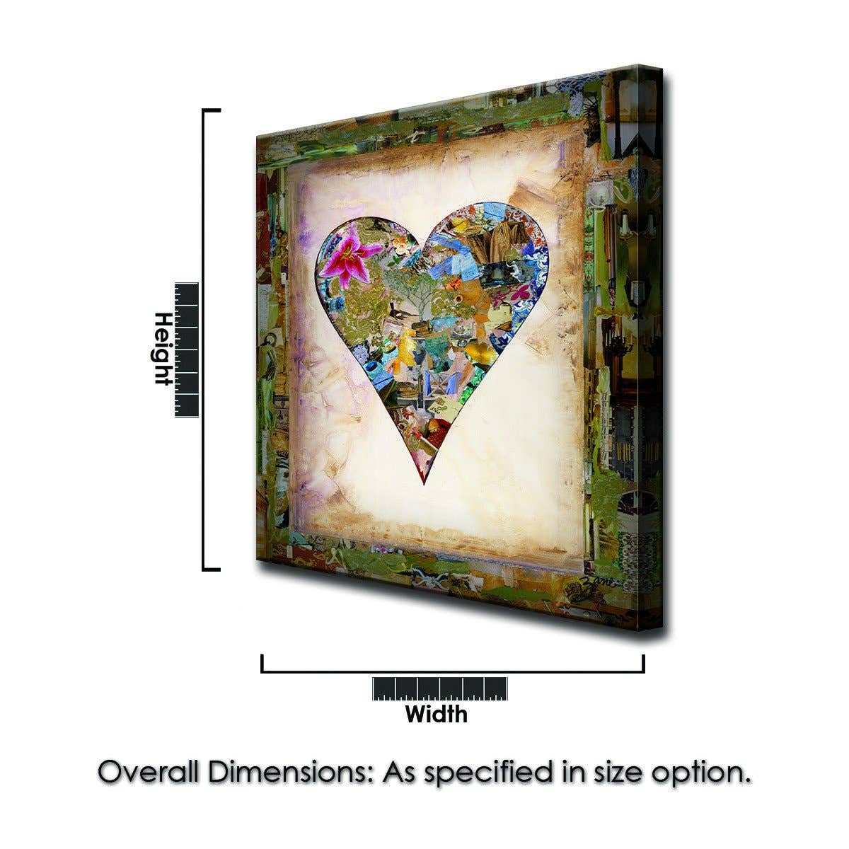 Ready2hangart, Inc. – wholesale Art print – Salvatore Principe Heartwork "Nature Heart" Canvas Art Set2