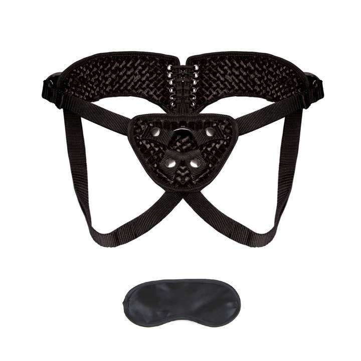 Lux Fetish Store - Wholesale Sex toy - Diamond Velvet Strap-on Corset3