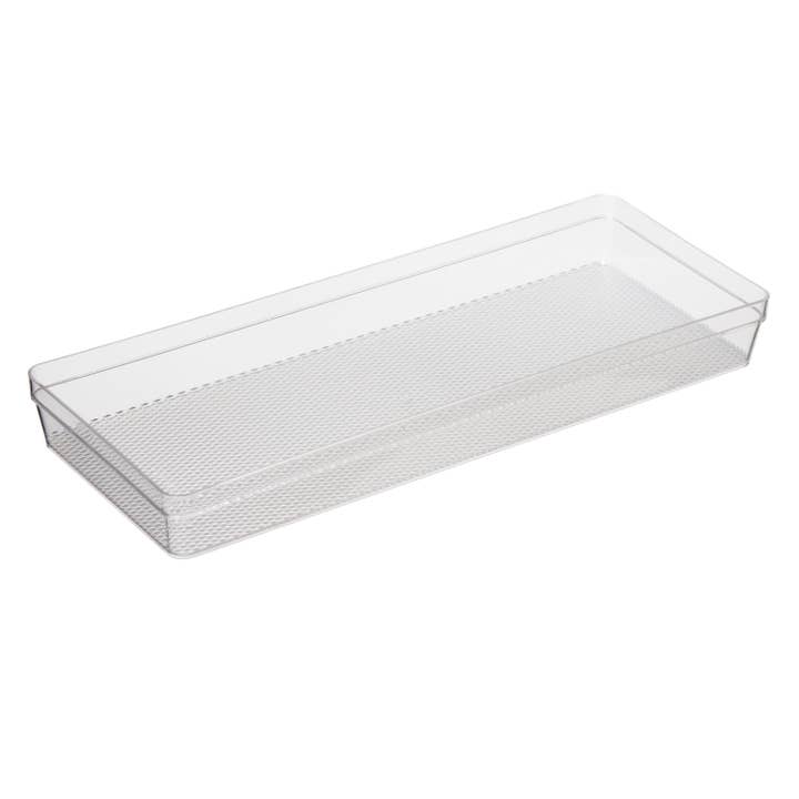 Drawer Organizer - Clear (6.25" x 15.75" x 2") for wholesale by Oggi