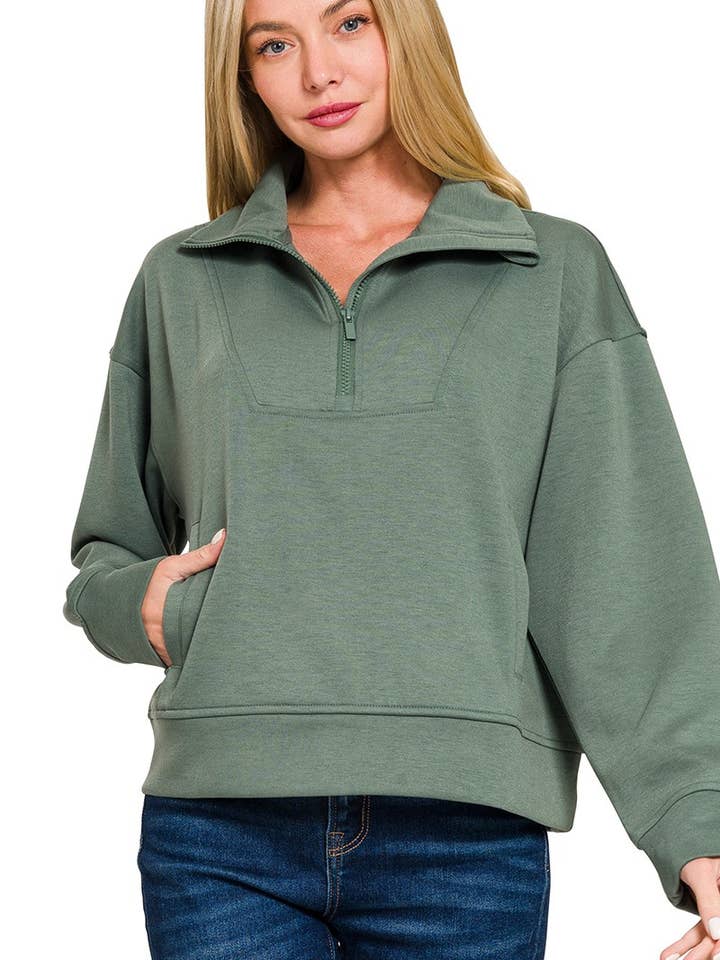 ....0807 Scuba Half Zip Pullover SI-26795 for wholesale by 42POPS