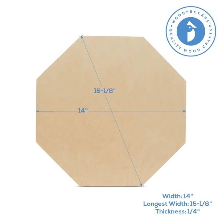 Woodpeckers Crafts - Wholesale Cutouts - Wood Octagon Cutout2