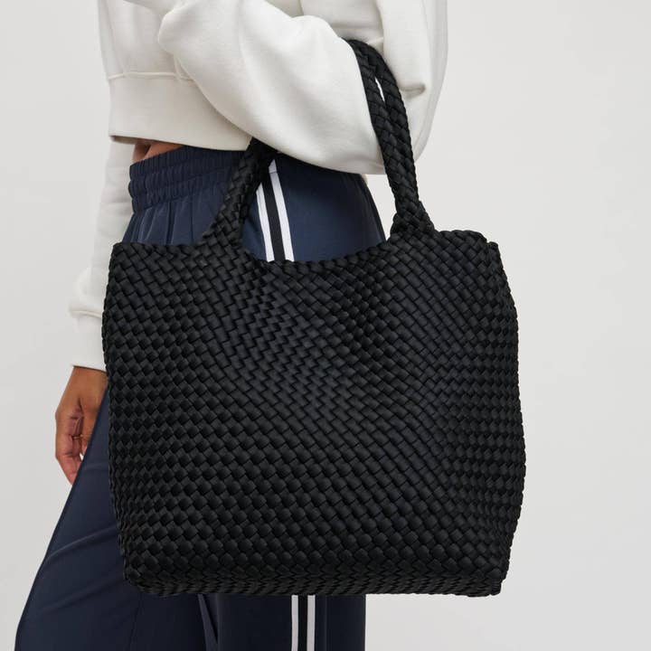 Sky's The Limit Medium Woven Neoprene Tote for wholesale by Sol and Selene Bags