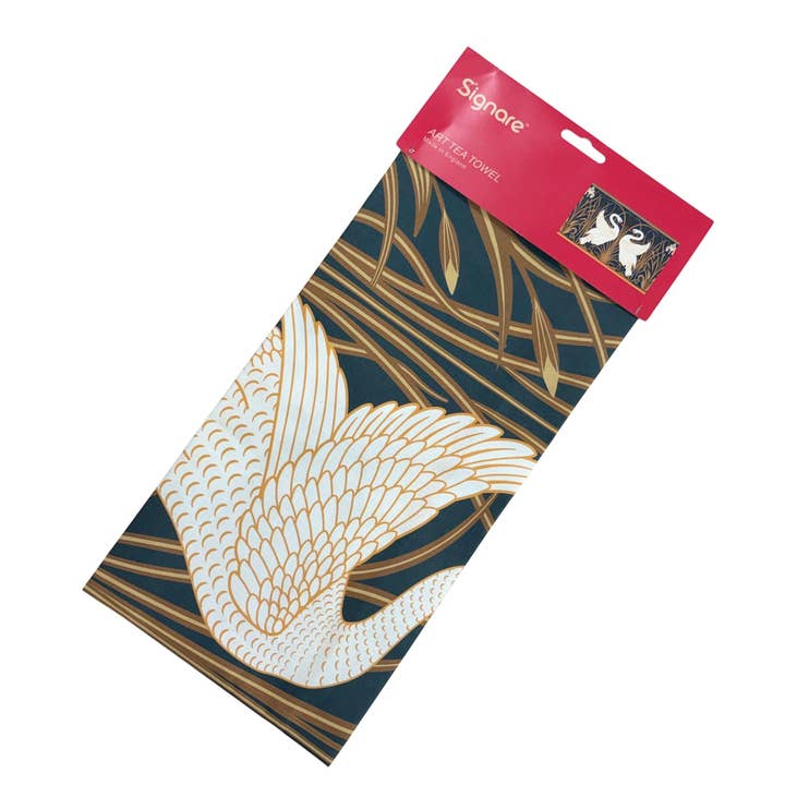 Walter Crane Swan - Pano de Cozinha Artístico por atacado de Signare Tapestry