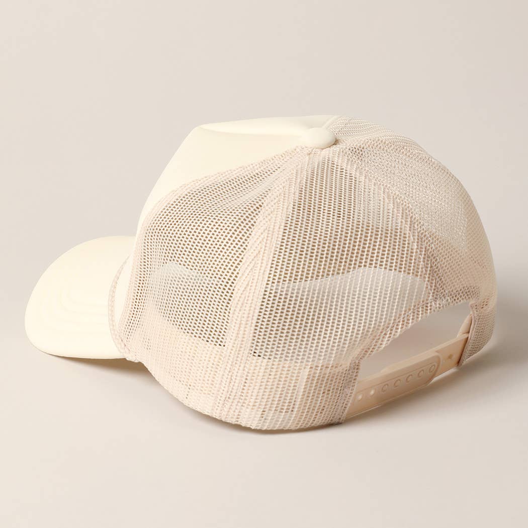Fashion City – wholesale Trucker hat – Women’s – Plain Foam Rope Mesh Back Trucker Hat 14